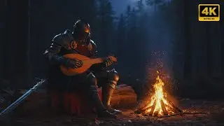 Walking Through the Forest - Fantasy Music to Relaxa | 4K Ultra Realistic Tranquil World Of Knights