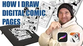 Creating comic pages in Procreate and Comic Draw.