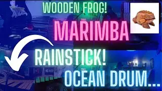 Relaxing Music with Nature Sounds - marimba, vibraphone, wooden frogs, rainstick, and ocean drum