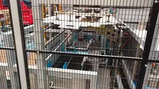 Robotics automation large roll box erector + filling  with roll 1,5 mt and closing + accumulation