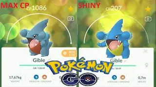 MAX CP AND SHINY GIBLE EVOLUTION INTO GABITE AND GARCHOMP IN POKEMON GO !!! GIBLE COMMUNITY DAY !!!