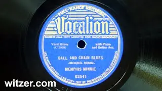BALL AND CHAIN BLUES - MEMPHIS MINNIE (1937) on Vocalion 78RPM - RARE 'Queen of the Country Blues'