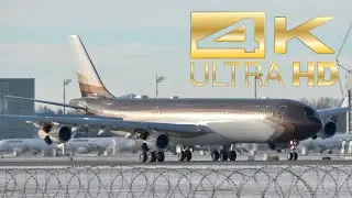 (4K) Bourkhan Aviation Airbus A340-313 M-IABU arrival at Munich Airport MUC EDDM
