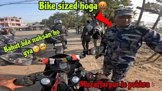Muzaffarpur to nepal Day -01 || bike seazed ho gya💔💔 ||nonstopride😲🤕