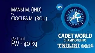1/2 FW - 40 kg: M. MANSI (IND) df. M. CIOCLEA (ROU), 6-3
