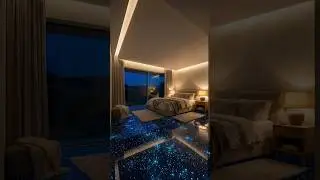 Bedroom with Starry Sky 3D Epoxy Resin Floor ✨ Luxury Design Time-Lapse Makeover
