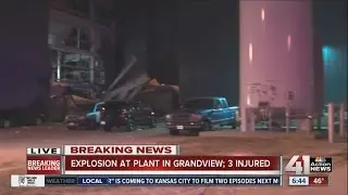 Crews battle fire after explosion at food chemical plant in Grandview