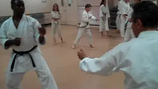 Kumite practice line attack