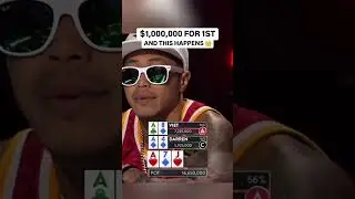 $1 MILLION for 1st -- and THIS Happens 🫣🫣 #wpt #poker #casino #shorts #gamble