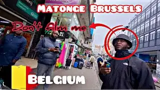 🇧🇪Walk Tour Of Matonge Brussels belgium | 4k walk View