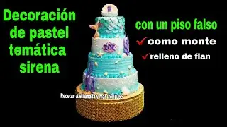 Decoración de pastel de sirena | 12