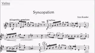 Trinity TCL Violin 2020-2023 Grade 6 B6 Kreisler Syncopation Sheet Music