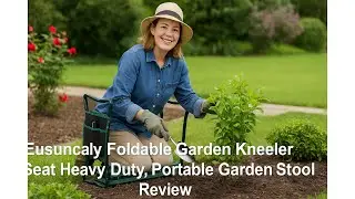 🌿 Eusuncaly Foldable Garden Kneeler Seat Heavy Duty, Portable Garden Stool Review 🌻