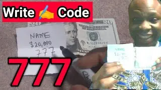 Write The Code 777 With Any Amount Of Money You Want And See What Happens