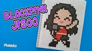 HOW TO DRAW JISOO from BLACKPINK IN PIXEL ART - PIXELADOS