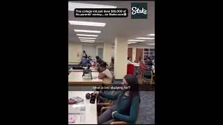 College Kid Spending Study Time In Library By Playing Planko #stakeus #plinko #mines #maxwin #poker