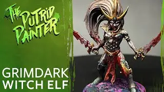 How to paint a Grimdark Witch Elf