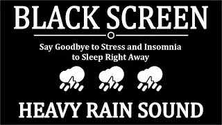 Silent Night Raindrops Harmony: Dark Screen ASMR | Complete Blackout Rainstorm: Serene Sleep ASMR