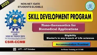 CSIR-CCMB Hyderabad Skill Development Program | Nano-theranostics Training | October 2025