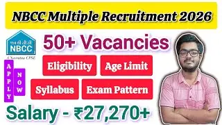 NBCC Recruitment 2026 | 59 Vacancy | Junior Engineer, Manager & Other Posts | Salary Up to ₹2,40,000