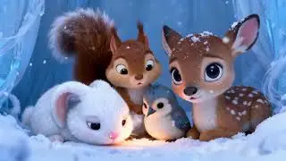 Winter Friends Find Warmth #WinterAdventure #wintertales  #AnimalFriends #SnowyForest