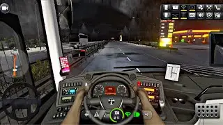 Bus Simulator : Ultimate | Temsa Bus 🚍 | Night 🌃 | Mobile Gameplay | Hunter Driving POV