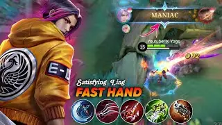 MANIAC!! LING PERFECT GAMEPLAY FAST HAND AND ON POINT ( U must Watch ) || Ling best build 2025 MLBB