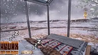 Relax Snow and Wind chimes - 8 Hour Animated Screen - Sleep ❄️😌🎐