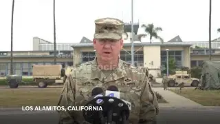 Commander of task force deployed to LA says troops will be allowed to 'temporarily detain' people
