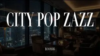 Night at Luxury Hotel Lounge 🌃 Relaxing City Pop Jazz & Rain Sounds (4K)