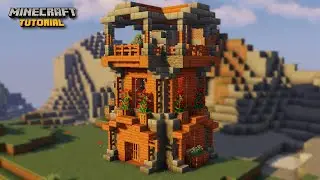 Minecraft: Acacia House Tutorial (Easy How To Build) ✔