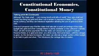 Introduction to the Constitution, 25 Constitutional Economics, by the Grumpy Old Vet