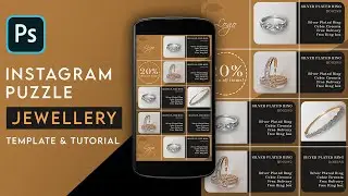 Instagram Grid Post | Jewellery Brands | Photoshop Template & Tutorial