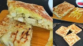 طاكوس منزلي بخبز ناجح 💯 مع صلصة جبن على طريقة المطاعم 