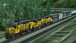 Open Rails - UP Canyon Sub | 1984 | Overland Mail West | DDA40x (Portola - Oroville)