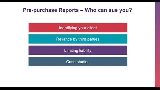Legal Update by David Creais, Bartier Perry - 27 May 2024 - Pre Purchase Reports - Who Can Sue You