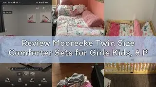 Review Mooreeke Twin Size Comforter Sets for Girls Kids, 6 Pieces Bed in a Bag Pink Heart Bedding Co