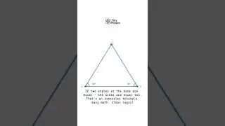 In triangles, equal angles mean equal sides! 🔺 #Shorts #PhysicsForKids #GeometryFacts