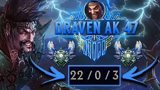 DRAVEN AK 47 PERFECT DRAVEN TOP GAME IN HIGH ELO I DRAVEN PENTAKILL - League of Legends