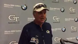 #UNCvsGT: Head Coach Paul Johnson
