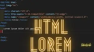 HTML CSS LOREM|| vscode lorem