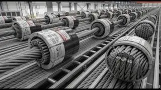 How Heavy Wire Rope Is Transformed Into Industrial Steel Cable (Full Process) #wirerope #howitsmade