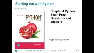 chapter 4 Python Exam Prep:  Questions and answers
