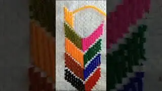 Wollen Embroidery Design 👌#diy #shortfeeds