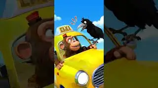 #BananaTaxi #BananaKing #MonkeyAndCrow #FunnyAnimals #BananaComedy #AIAnimation #shortsfeed