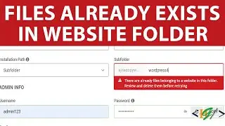 How to Fix Error Files Already Exists in Target Folder While Installing WordPress