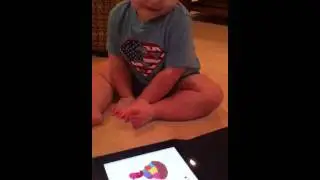 Aidan iPad playtime
