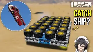Can Giant Trampoline Catch Falling Ship For Landing, Space Engineers