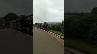 48305 Barks past Oakworth with a whistle #britishrailways #train #kwvr #trainwatching