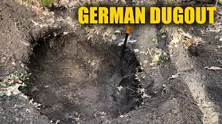 Excavations of a German dugout from the First World War. WW1 Metal Detecting